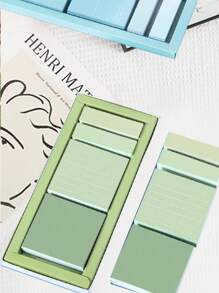Creative Minimalist Boxed Sticky Note Set, Gradient Color, Student/Office Memo Pads With Adhesive & Index Tabs, Various Sizes & Styles To Fit Different Note-Taking Occasions