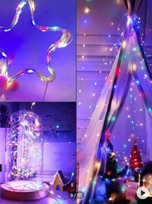 1 st 10/20/30/50/100 LED-lichtsnoer, 1 m/2 m/3 m/5 m/10 m op batterijen werkende lichtsnoeren, geschikt voor dagelijkse decoratie, bloemendecoratie, bruiloften, vakanties, feesttaferelen