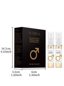 男女通用滚珠香水礼品套装（2*5ml），手腕、耳朵、颈部信息素香水，情侣约会便携式香水，清新优雅的香味提升男性和女性的魅力，送给他或她的完美礼物