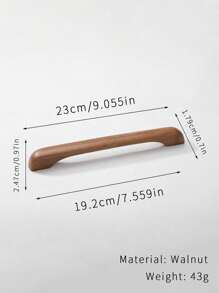 2 Peças Puxador de Móvel/Gaveta em Arco de Madeira, Tom Natural de Madeira Minimalista