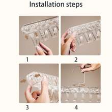 1 件带子衣架，多功能内衣背心收纳，塑料透明挂钩，晾衣架，春季，简约，夏季上衣 - 彩色 - 查看 12