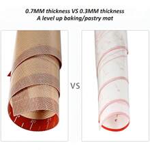 Super Groß Antihafte Rutschfeste Backunterlage Backmatte Silikon 914x61cm Ausrollmatte Teigmatte Silikonmatte Backfolie Arbeitsmatte Frei Rot - Rot: 91,4 x 61 cm - Übersicht 4
