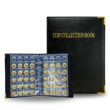 1 pieza Álbum colector de monedas - 20 páginas 360 bolsillos para almacenamiento de monedas, libro colector de monedas para coleccionistas, insignias pequeñas, sellos - Multicolor - Ver 1