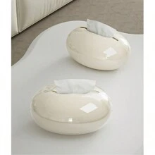 Une boîte à mouchoirs en art magnétique créative, boîte à papier de table de salon haut de gamme simple en forme de goutte d'eau, support à mouchoirs circulaire magnétique pour personnes âgées, pièces de décoration élégantes pour la maison, rangement pour mouchoirs en forme de goutte d'eau, décoration de salle de bain, organisateur de salle de bain pour l'été