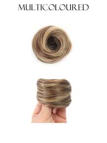 2 英寸合成发髻，合成丝直环发髻，合成接发，发髻发片，适合所有女性日常使用，佩戴方便！