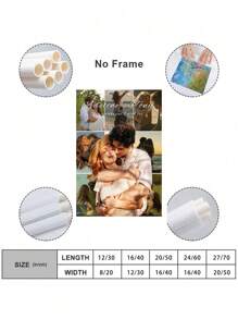1pc Personalized Photo Collage Canvas, Family Photo Collage Print Gift, Gift For Couples