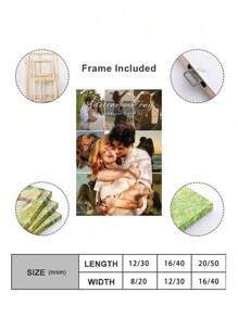 1pc Personalized Photo Collage Canvas, Family Photo Collage Print Gift, Gift For Couples