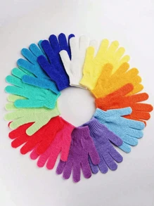 20/6/4/2/1pc Shower Exfoliating Gloves, Reusable Shower Gloves For Scrubbing, Back Scrubbing, Massage And Body Exfoliation, Body Cleaning Accessories, Household Products, Travel Essentials, New Year's Back To School