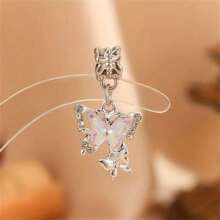 1 Máy Tính Nhiều Màu Sắc Bướm Hồng Hình Trái Tim Nơ Khảm Kim Cương Giả Tự Làm Mặt Dây Chuyền Cho Vòng Tay Hoặc Vòng Cổ, Lễ Tình Nhân Phụ Kiện - Nhiều màu - Xem 2