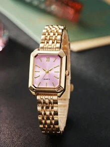 Orologio al quarzo con cinturino in acciaio inossidabile, design minimal e raffinato, stile retrò alla moda di Hong Kong