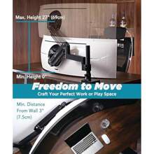 Heavy Duty Monitor Arm Ultra Wide Compatible Up To 57" 44 Lbs Pneumatic Height Adjustable Modular Extension Arms VESA 100x100 Black MA20P-S - Black-Singlemonitorarm - View 3