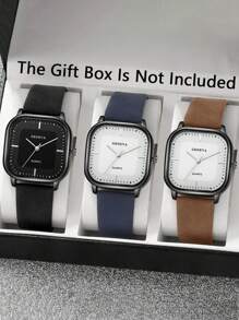 Square Watches For Students, Minimalist Retro Small Luxury Casual Elegant Nature Style Wristwatch - Multicolor - View 2