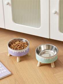 1 Stück Eis-Muster Erhöhter Napf mit Nackenstütze für Haustiere, rutschfeste und verschüttungssichere Hochleistungsfutter- und Wasserschale für Hunde & Katzen - Verschiedenfarbig - Übersicht 4