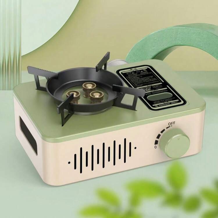1 pièce Nouveau réchaud portable mignon et mini pour le camping en plein air et les pique-niques, sans allumeur, design inédit, protection contre la surchauffe, convient pour la moto, infuser du thé, cuisiner, faire bouillir, frire, les urgences, le camping, préparer du café, etc. - Multicolore - Voir 14