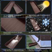 2pcs Downspout Splash Guard, Decorative Downspout Extension Splash Blocks, Downspout Diverter, Downspout Extender - Multicolor - View 5