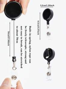 1pc 创意新款时尚可爱小背包伸缩钢丝绳夹，多功能防丢腕带易拉背扣，背包钥匙扣，户外登山露营战术易夹伸缩钢丝，适用于户外徒步、滑雪、露营、探险、旅行、极限挑战、骑行、背包钥匙扣、汽车钥匙扣、钓鱼配件，适合老师礼物、情人节礼物、纪念礼物 - 彩色 - 查看 12