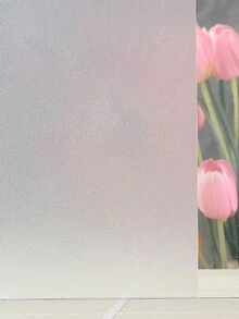 Phim cách nhiệt cửa sổ Artyuan 1 cuộn, Phim cách nhiệt cửa sổ mờ không dính, Miếng dán cách nhiệt tĩnh điện, Thích hợp cho phòng tắm, Tấm che cửa sổ mờ (Chiều rộng 17,53 inch) - Trong sáng - Xem 8