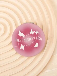 1PC Round 7CM Foldable Double Sided Makeup Mirror With 2X Magnifier Is A Perfect Gift For Dear Mothers, Aunts, Grandmothers, Daughters, Nieces, Sisters, Goddaughters, Brides And Lovely Bridesmaids! Ideal Gift For Holidays, Birthdays, Weddings, Mother's Day, Valentine's Day, New Year's Day, Etc.