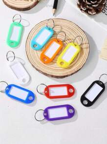 1 件/20 件/50 件钥匙圈标签 - 钥匙标签塑料随机颜色钥匙圈标签、标识符、姓名标签和标签，适用于 USB 驱动器、钥匙、宠物、行李袋配件。