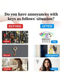 1 件/20 件/50 件钥匙圈标签 - 钥匙标签塑料随机颜色钥匙圈标签、标识符、姓名标签和标签，适用于 USB 驱动器、钥匙、宠物、行李袋配件。