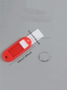 1 件/20 件/50 件钥匙圈标签 - 钥匙标签塑料随机颜色钥匙圈标签、标识符、姓名标签和标签，适用于 USB 驱动器、钥匙、宠物、行李袋配件。