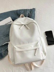 1个尼龙拉链背包，适合青少年，韩版ulzzang风格，简约时尚，百搭校园ins背包 - 簡約肩包 - 查看 7