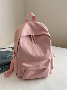 1个尼龙拉链背包，适合青少年，韩版ulzzang风格，简约时尚，百搭校园ins背包 - 簡約肩包 - 查看 9