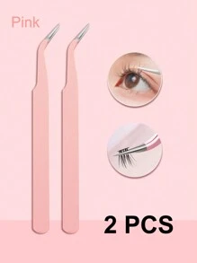 Waloshow 10pcs Eyelash Tweezers For Women,Stainless Steel Tweezers Set Curved Tweezers Precision Lash Tweezers For Eyelash Extensions Pointed Tweezers For Crafts Rhinestone Picker Tool