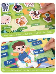 1pc Early Educational Silent Sticky Book For Toddlers, Repetitive Learning Puzzle Sticker Book Montessori Toy - Quiet Book - View 10