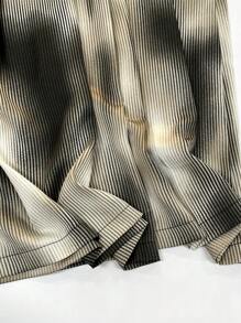 Women Loose High Waist Printed Casual Pants, Draping Design, Versatile - Coffee Brown - View 6