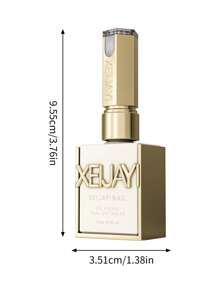 XEIJAYI 1瓶装 15毫升 粉色指甲油 - 果冻冰透明裸色，可剥离 UV LED 光疗，不含甲醛，椭圆形，亮面，纯色图案，适用于美甲沙龙和 DIY