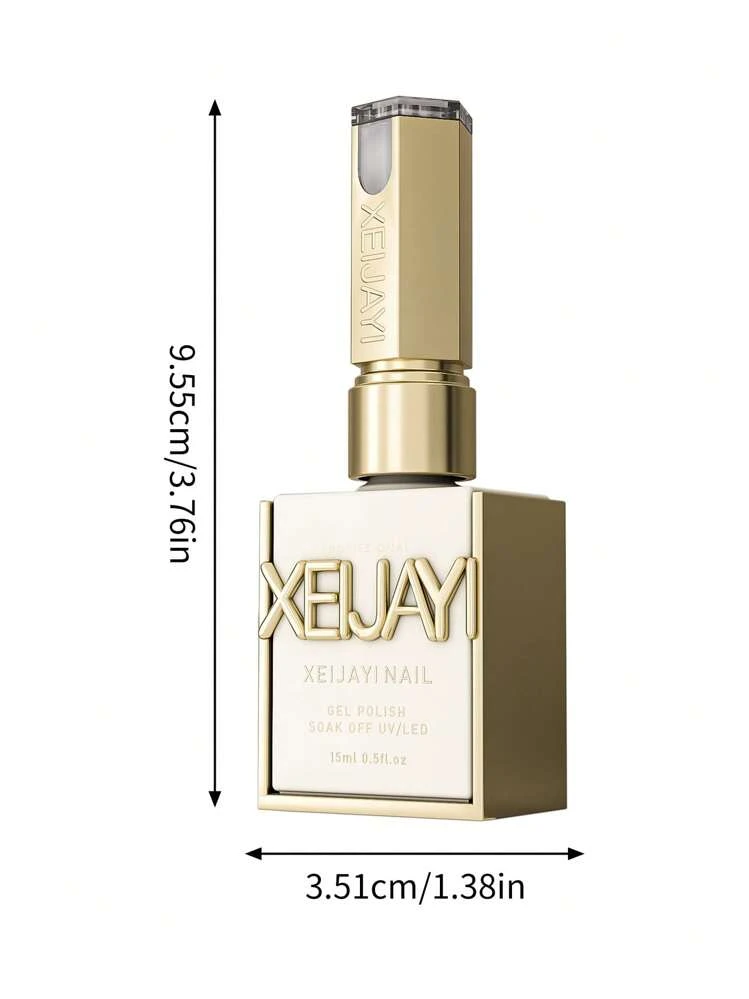 1本 15ml XEIJAYI ジェリー透明ヌードカラーネイルポリッシュ、UVLED