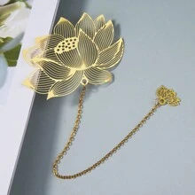 4pcs/1pc Metal Leaf & Flower Bookmarks, Bookmark Set, Maple Leaf, Four-Leaf Clover, Lotus, Ginkgo Leaf Bookmarks With Pendant Chain, Suitable For Book Lovers, Writers, Readers, Birthday, Graduation, Holiday, Valentine's Day, Wedding, Back To School, Teacher Supplies, Bible, Study Supplies, Christmas Gifts - Gold - View 17