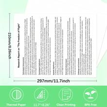 PeriPage 100 Sheets A4 Fast Drying Folding Paper, Suitable For A4 Size Printers, For Continuous And Rapid Printing - White - View 6