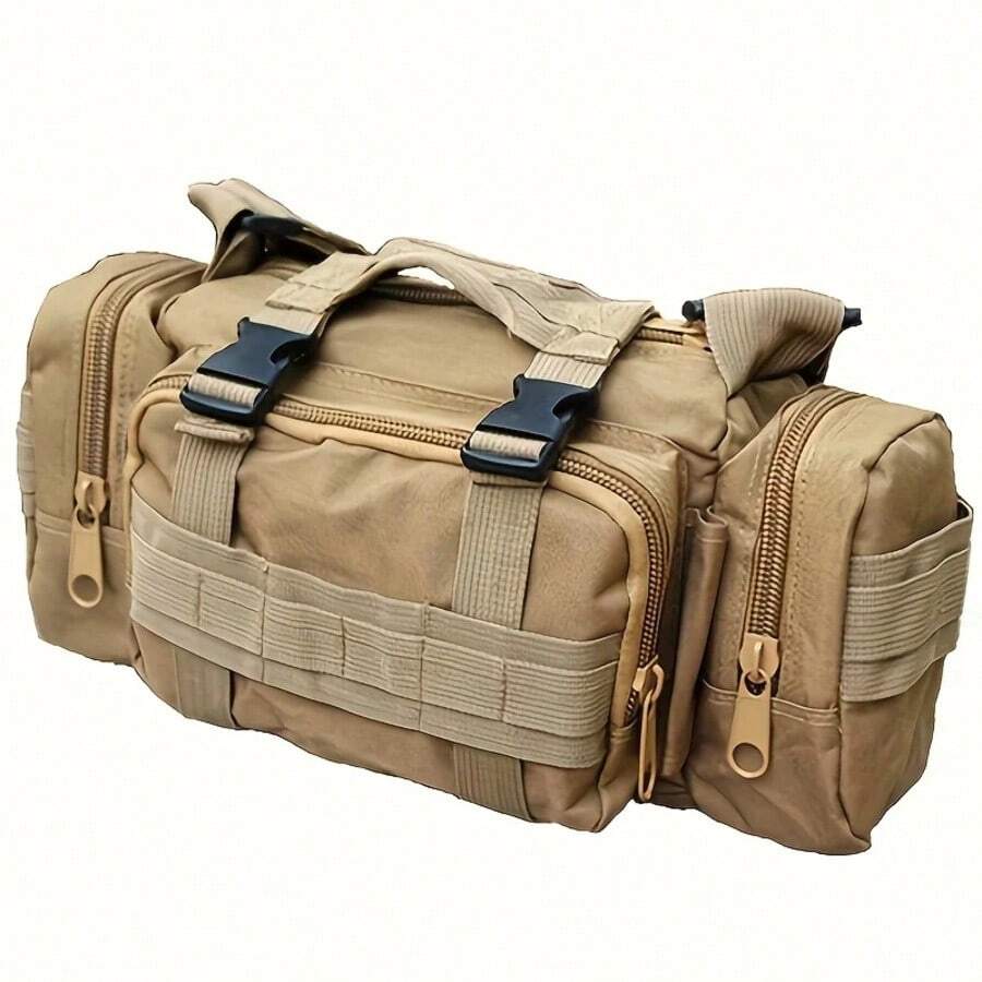 Waterproof Multifunctional Outdoor Sport Bag Storage Waist Bag For Fishing, Running, And Photography Gear - Khaki - View 1