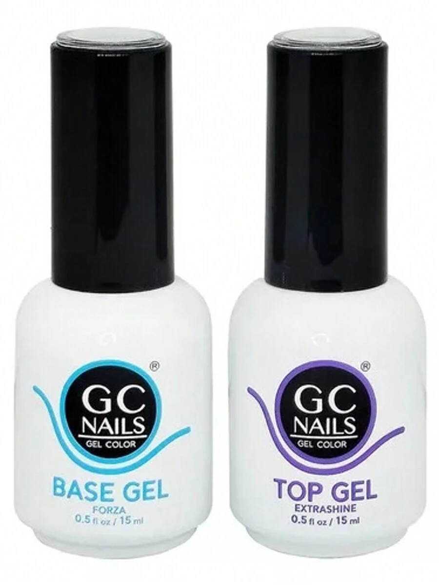 Duo Base Y Top Coat Gc Nails 15 Ml - transparente - Ver 1