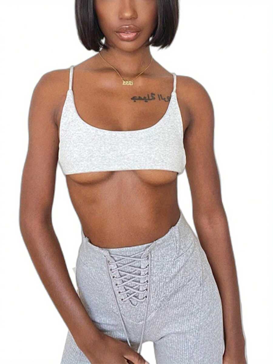 Women Tank Tops & Camis - Grey - View 1