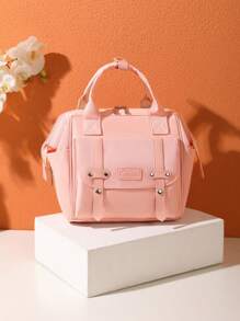 1pc Diaper Bag Tote Cute Mini Mommy Bag For Hospital, Diaper Bag, Bags For Travel, Diaper Tote Messenger Purse, Travel Diaper Tote For Mom And Dad, Multifunction Diaper Tote Nursery Storage Bin For Diapers, Wipes & Toys Diaper Bag For Outdoor - Multicolor - View 9
