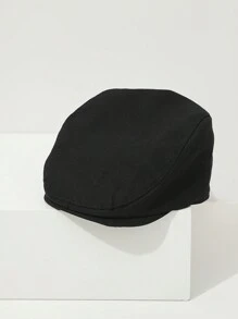 1pc Toddler Solid Color Casual Beret Hat, Versatile Outdoor Peaked Cap For Spring, Summer And All Seasons - 1PC - 查看 8