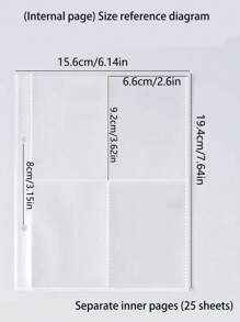 1本大容量3寸4格镂空心形追星小卡片收纳卡册，25张内页2孔3寸活页100格相册，适合明星卡片收纳，小卡片签名收纳 - 彩色 - 查看 10
