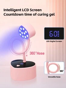 1 peça Lâmpada de Gel LED UV para Unhas Luz UV Roxa Máquina de Fototerapia para Unhas, Lâmpada de Manicure Profissional Secador de Esmalte em Gel Ultravioleta de Plástico Lâmpada de Esmalte em Gel UV para Unhas Cura Rápida Secagem Rápida Cola para Esmalte Lâmpada para Assar Unhas Alça Portátil Máquina de Unhas com Grande Espaço Sensor Inteligente Automático para Cura de Esmalte em Gel Uso em Salão e Arte em Unhas DIY para Casa, Melhores Presentes para Meninas, Novos Acessórios para Lâmpada de Unhas para Unhas dos Pés e Unhas Material Escolar - Rosa - Ver 4
