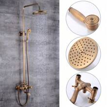 Futchoy Gold Retro Shower Set Shower Faucet Rain Shower With Hand Shower Shower Shower System - Gold - View 1