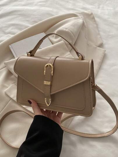 潮流韩版箭头印花腰包，2025新款时尚手提包单肩斜挎包，ins纯色小方包