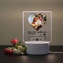 1pc Customized Photo Music Lamp, Personalize With Your Photos To Share Your Precious Memories And Cherished Moments. It's The Perfect Gift For Family And Friends. Can Be Used As Wall Decor, Home Decor, Valentine's Day, Birthday, New Year Gift Or Souvenir. - Multicolor - View 16