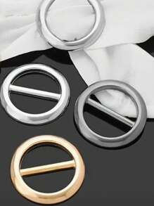 1 Metal Sliding Buckle With Adjustable 3-Way Swivel Ring Buckle For Belts, Scarves And Handbags - Fashion Accessory Hardware Round Ring Buckle Bags, Delicate Corner Buckle, Short Sleeve Hem Fixed Buckle, Garment Waist Buckle, Backpack Metal Buckle, Scarf Tie Buckle , Thanksgiving New Year Gift. - Multicolor - View 2