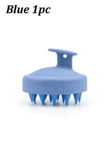 二合一头皮按摩器、头皮去角质刷、麦秆洗发刷、硅胶发刷、头皮按摩清洁刷、头皮去角质磨砂膏、去屑工具，男女皆宜 - 彩色 - 查看 13