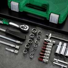 46PCS 1/4" Ratchet Wrench Combination Socket Tool Set Kit Auto Car Repair Tools - Green - View 9