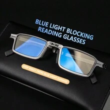 Ultra-Light Foldable High-Definition Reading Glasses, & Presbyopia Glasses With Strap & Case, Fashion Portable Vision-Enhancing Glasses For Men & Women - White - View 4