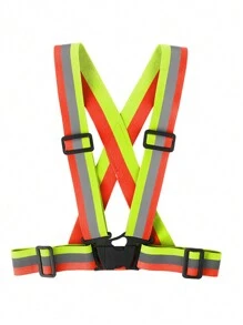 1pc Reflective Vest, Elastic Reflective Strap, Reflective Clothing, Suitable For Night Running, Cycling, Walking, All Seasons, Reflective Running Vest
