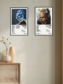 2pcs Gunna Music Album Poster: A Gift & A Curse - Unframed Canvas Wall Art - Room Aesthetic - Ideal For Bedroom, Living Room, Or Corridor - Suitable For Christmas, Halloween, Or Winter Decoration - Art Print - Modern American Style - Outdoor Use - Vertical Orientation - No Frame - Canvas Material - Ink Art Medium Gifts Birthday Graduation